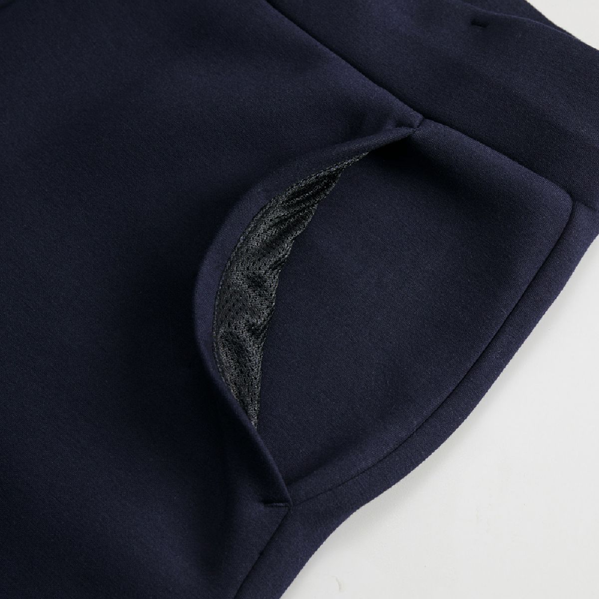 Black and navy mesh with side pockets