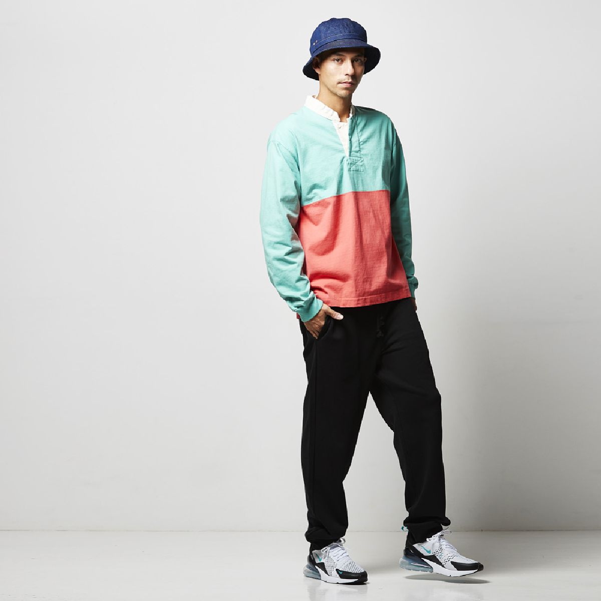 Height 182cm L size 002. Wear black