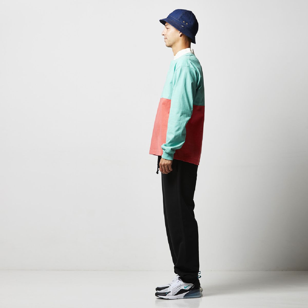 Height 182cm L size side silhouette