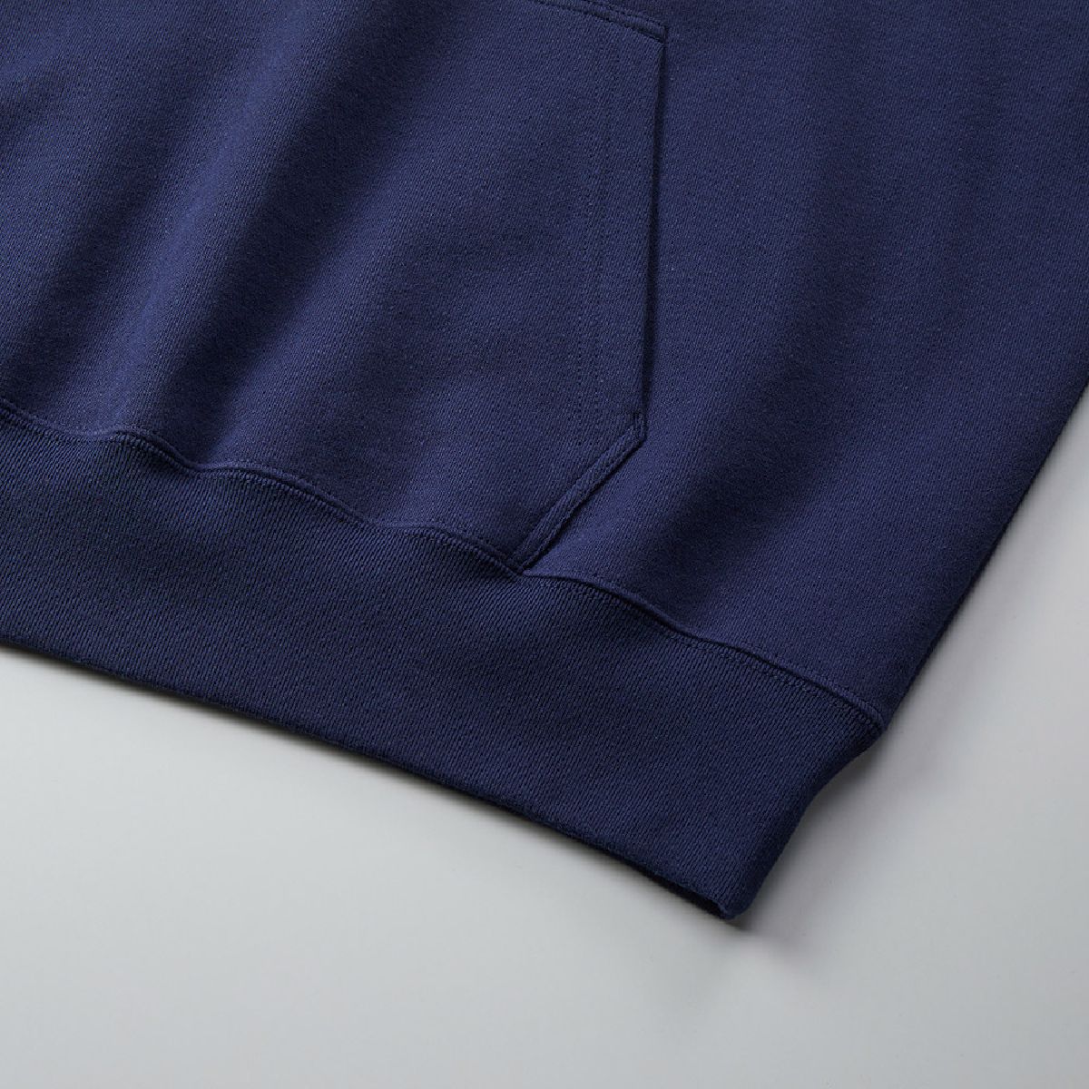 The ribs at the hem and the seam line of the body are robust two needles